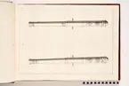 Avbildning föreställande eldrör tagna som troféer av den svenska armén med fästningen Torn den 4 oktober 1703. Ingår i volym med avbildade kanontroféer tagna åren 1703-1706.