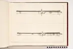 Avbildning föreställande eldrör tagna som troféer av den svenska armén med fästningen Torn den 4 oktober 1703. Ingår i volym med avbildade kanontroféer tagna åren 1703-1706.