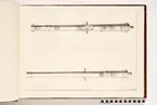 Avbildning föreställande eldrör tagna som troféer av den svenska armén med fästningen Torn den 4 oktober 1703. Ingår i volym med avbildade kanontroféer tagna åren 1703-1706.