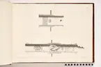 Avbildning föreställande eldrör tagna som troféer av den svenska armén med fästningen Torn den 4 oktober 1703. Ingår i volym med avbildade kanontroféer tagna åren 1703-1706.