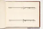 Avbildning föreställande eldrör tagna som troféer av den svenska armén utur Högpolen den 31 oktober 1703. Ingår i volym med avbildade kanontroféer tagna åren 1703-1706.