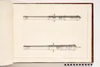 Avbildning föreställande eldrör tagna som troféer av den svenska armén utur Högpolen den 31 oktober 1703. Ingår i volym med avbildade kanontroféer tagna åren 1703-1706.