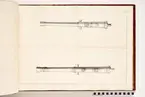 Avbildning föreställande eldrör tagna som troféer av den svenska armén utur Högpolen den 31 oktober 1703. Ingår i volym med avbildade kanontroféer tagna åren 1703-1706.