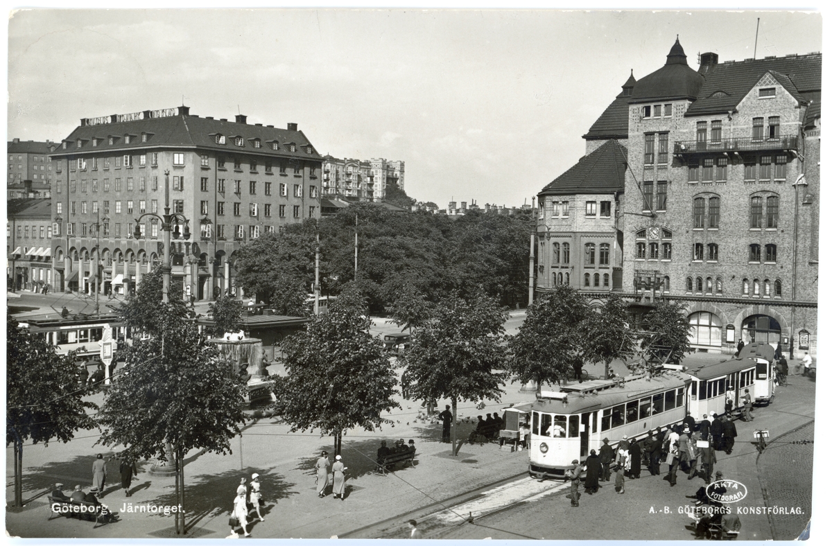 Notering på kortet: Göteborg. Järntorget.
