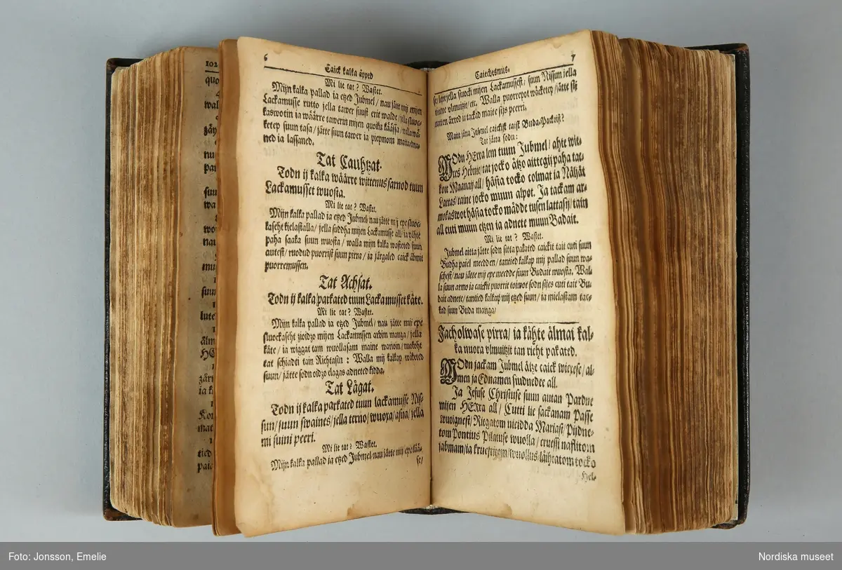 MANUALE LAPPONICUM. Manuale Lapponicum. Tat lie: Praude-Kiete-Kirieg, Joite mij adnestop, Nabmatom. Stockholmisn, Henrich Keyser ludni (Stockholm, Henrich Keyser), första upplaga, tryckår 1648. 
/Ulla-Karin Warberg 2021-11-30