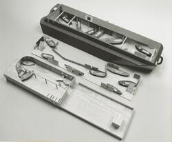 Modell över utställningen "Människor och båtar i Norden".