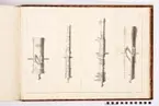 Avbildning föreställande eldrör tagna som troféer av den svenska armén vid Fraustadt den 3 februari 1706. Ingår i volym med avbildade kanontroféer tagna åren 1703-1706.