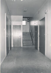 Trappa från bottenvåningen till övre våningen i huset på Tor