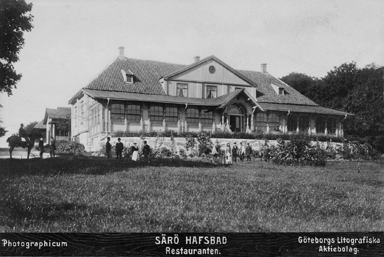 Text påbildens framsida: "SÄRÖ HAFSBAD Restauranten".