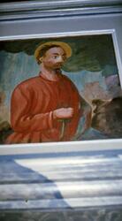 Väggmålning i Gräsmarks kyrka av Erik Jonaeus.