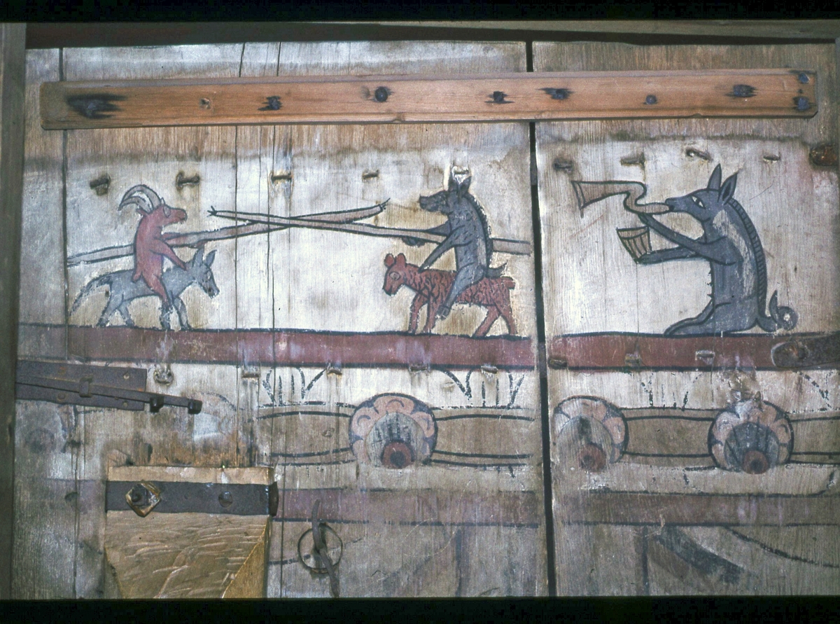 Kyrkmålning i Södra Råda gamla kyrka av Mäster Amund 1494.