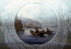 Väggmålning, tapet, av Carl Jansson Lind.