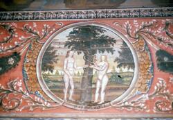 Takmålning i Glava kyrka av Hans George Schuffner 1753.