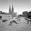 Skara domkyrka sedd från Stortorget