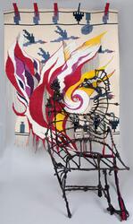 Burnt Polar Dragon Chair/ Flaming Flying Dragon [Installasjo