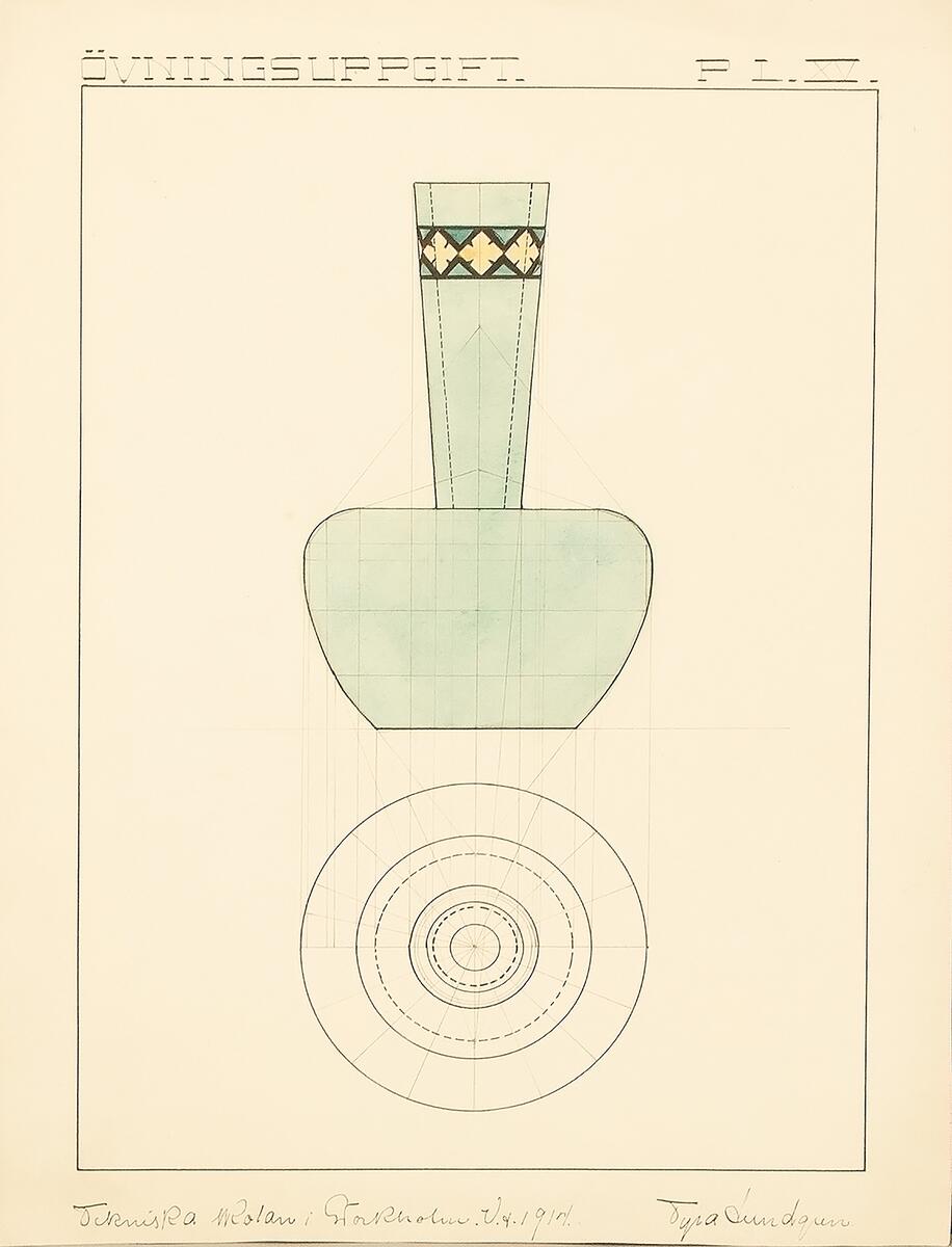Skola      Avbildad person ort etc      Motivkategori  aritmetik    Nr_upplaga      Montering_ram      Signering  Tyra Lundgren    Påskrift  Tekniska skolan v.t. 1914