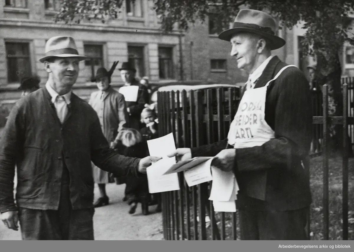 Kommunevalget 1947. "Ole J. Strøm har vært listebærer for Arbeiderpartiet siden 1910".