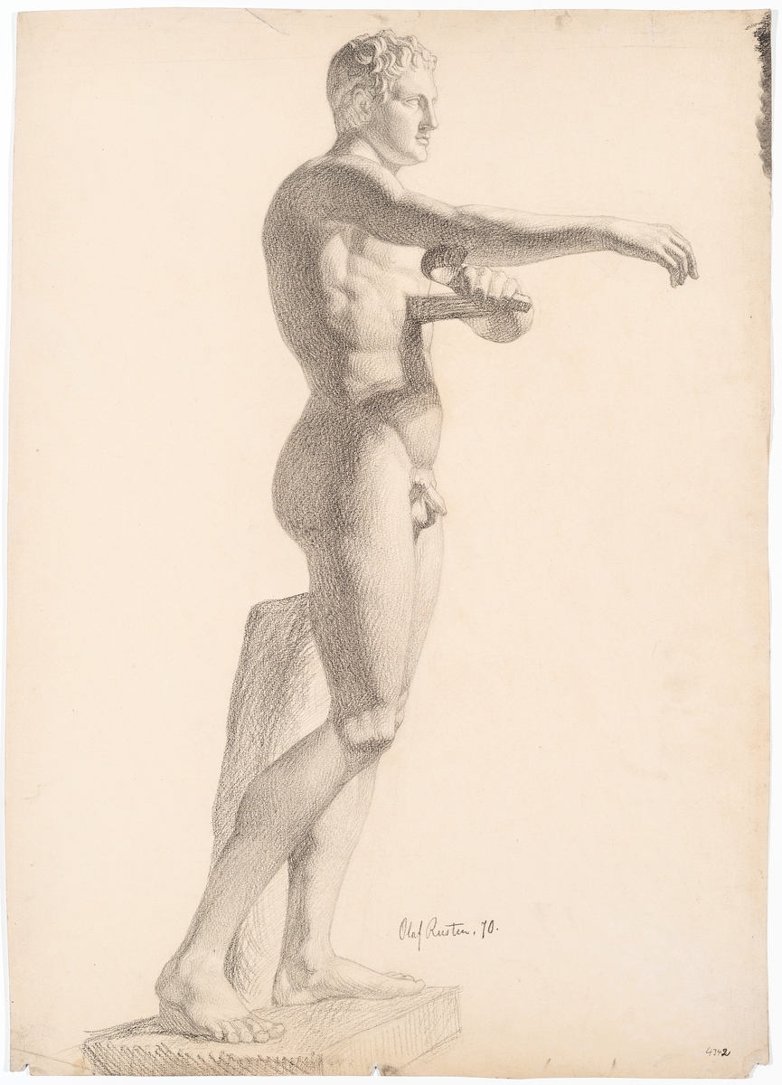 Studie etter Lysippos" Skraperen [Tegning]