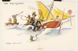 Tyska regeringsskutan [Satirteckning]