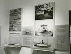 Den permanenta utställningen fotograferad 1987. Del av utställningen som visar passargerartrafik med svävare, bärplansbåt och mer traditionella Vaxholmsbåtar.