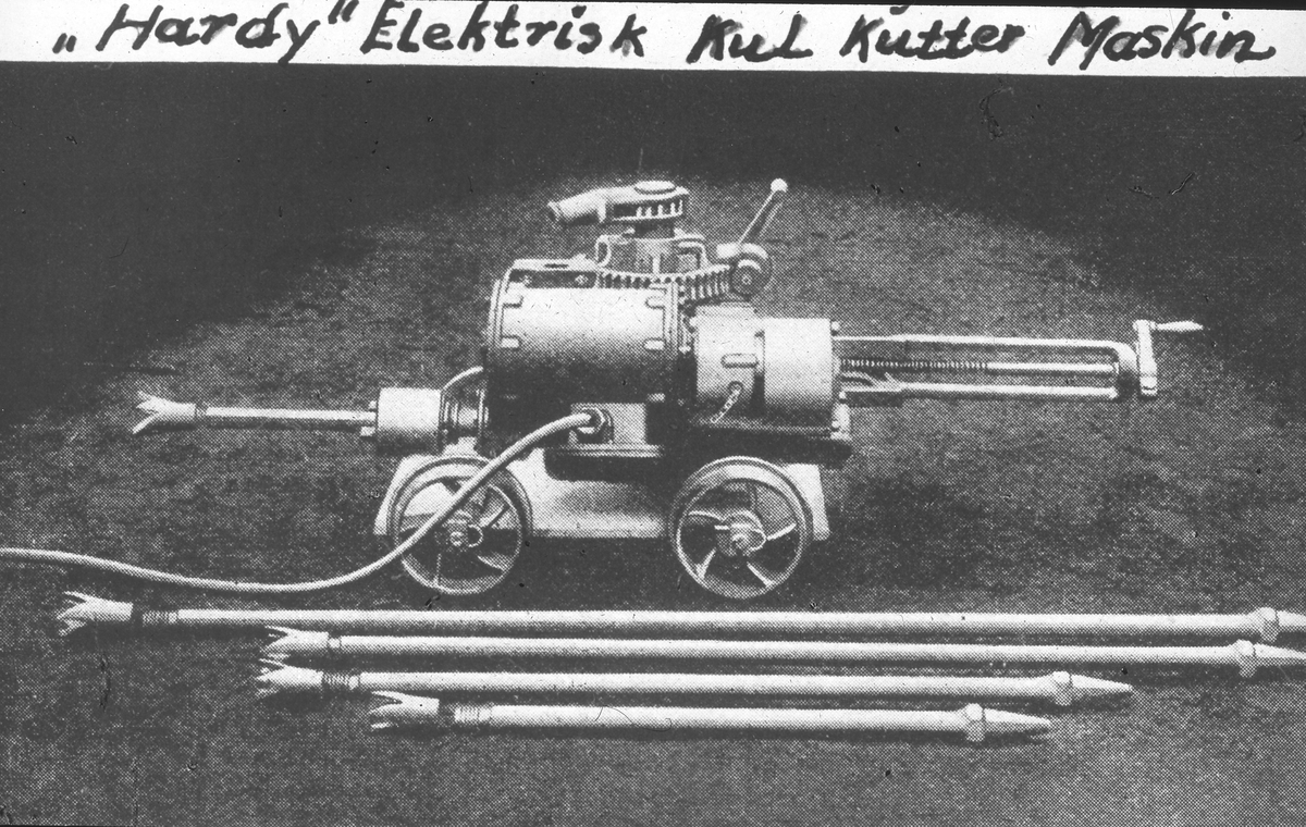 Elektrisk kullkutter Tekst med bildet: Hardy elektrisk kutter. Elektr, kulkutter, Hardy.