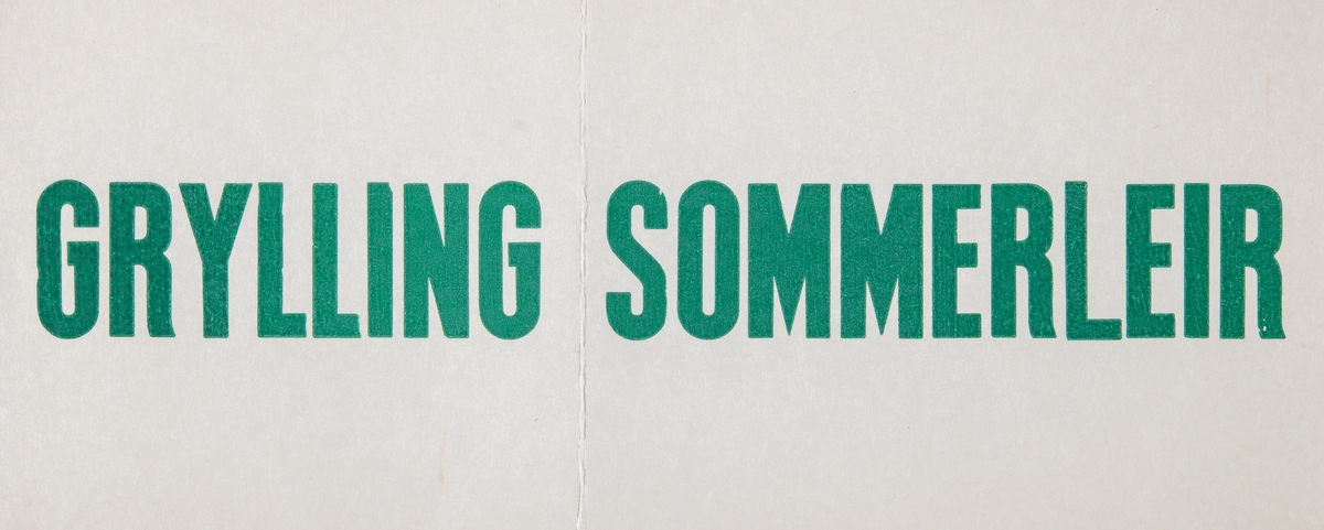 Grylling barnepensjonat og sommerleir, Løten. Brosjyre for Grylling barnepensjonat og sommerleir, garden Grylling vestre, Nordbygda, Løten. ca. 1960.