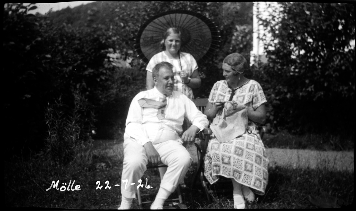 Gearg Walter Piene med familie i Mølle