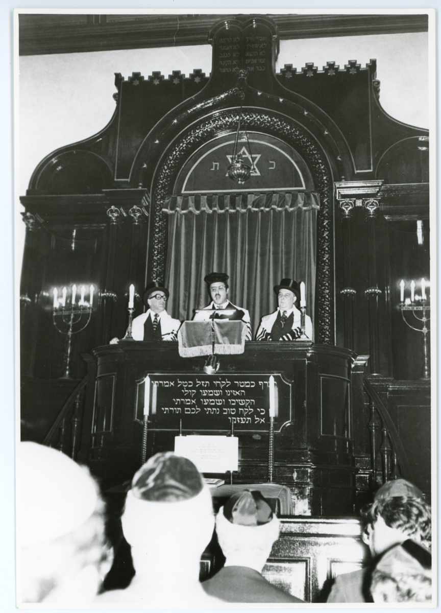 Interiör från Malmö synagoga