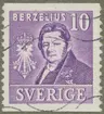Frimärke ur Gösta Bodmans filatelistiska motivsamling, påbörjad 1950.
Frimärke från Sverige, 1939. Motiv av Jöns Jacob Berzelius 1779-1848. Läkare. Kemist. Kemiska tecken. Grundämnenas atomvikter. Elektrokemisk teori. författade årligen redogörelser om kemins framsteg i Europa. 200-årsminnet av Kgl. Vetenskapsakademien. 1739-1939.
