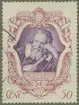 Frimärke ur Gösta Bodmans filatelistiska motivsamling, påbörjad 1950.
Frimärke från Italien, 1942. Motiv av Galileo Galilei 1564-1642. Matematiker, fysiker och astronom i Italien. Lagarna för pendeln. Hydrostatiska vågen. Lagarna om kroppars fall. Solsystemet med solen som centrum. 
