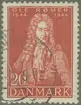 Frimärke ur Gösta Bodmans filatelistiska motivsamling, påbörjad 1950.
Frimärke från Danmark, 1944. Motiv av Ole Römer 1644-1710. Astronom. Bestämde ljusets hastighet. Reformerade mått och vikt i Danmark.  Till 300-årsminne av hans födelse: 1644-1944.