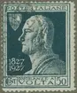 Frimärke ur Gösta Bodmans filatelistiska motivsamling, påbörjad 1950.
Frimärke från Italien, 1927. Motiv av Alessandro Volta 1745-1827. Italiensk fysiker. Spec. elektricitet. Elektroforen. Elektroskopet 1777. Elektriska kondensatorn 1782. Voltas stapel 1799. Enheten för elektrisk spänning- volt- är uppkallad efter honom. 100-årsminnet av hans död. 1827-1927.