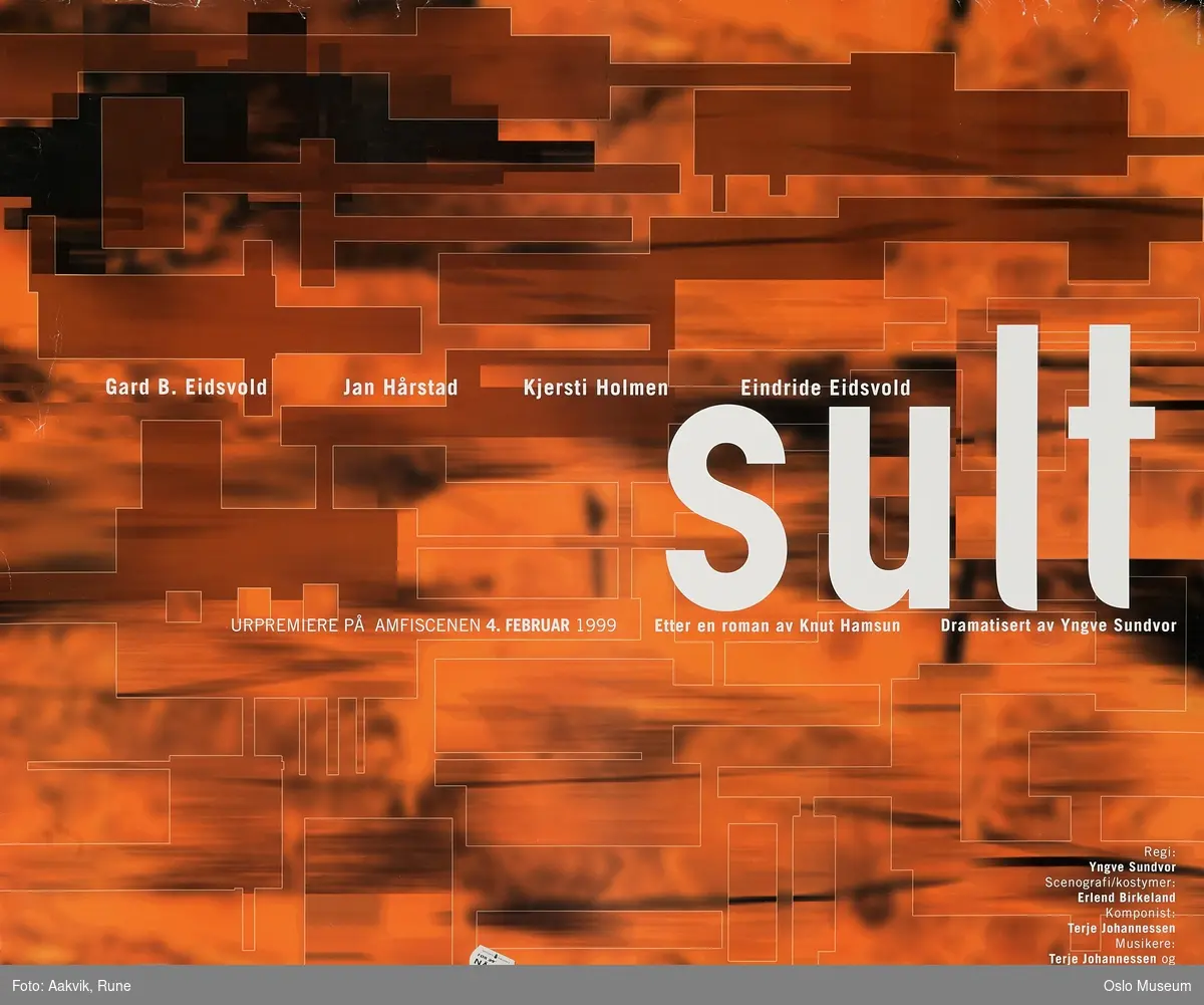 Sult (Nationaltheatret/Oslo Moderne Teater) [papirkunst]