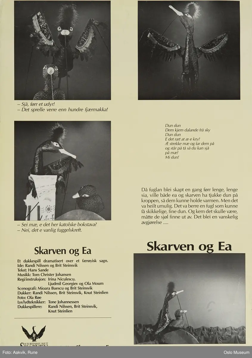 Skarven og Ea (Tromsødukketeater) [papirkunst]