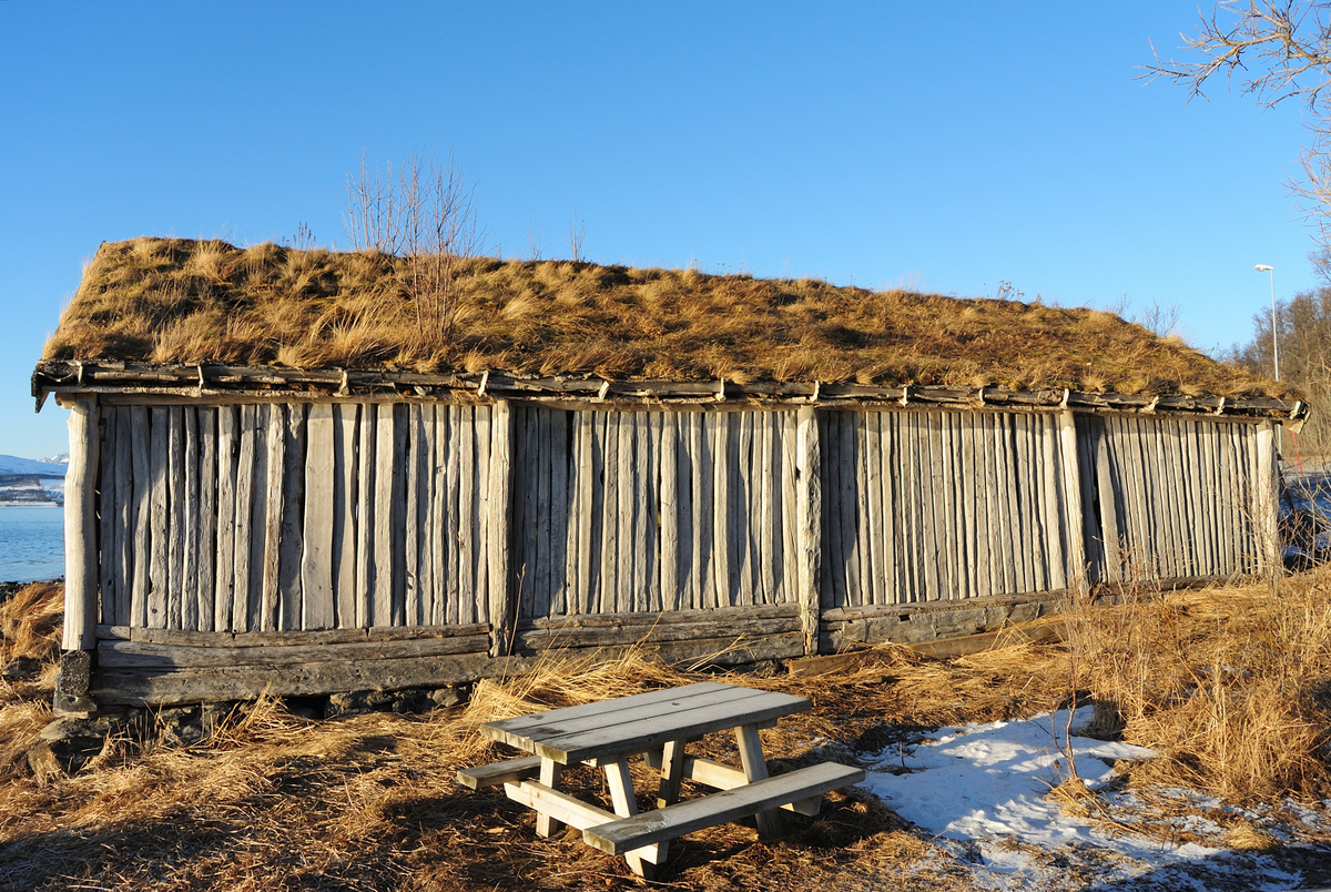 I notat fra 1959 skriver Ole Ytreberg: "Det eies av brødrene Arvesen, Engenes. Opplysninger om naustets alder har jeg ikke fått. Men naustet er laftet i begge røstene og materialet er bjørk. I veggene er rødmalte furubord panelt. Men det stavbårne naustet har tidligere vært skjeltret. Da dette er det eneste bevarte naust av denne typen jeg har påtruffet, er det en sjelden anledning til å sikre naustet for museet."
