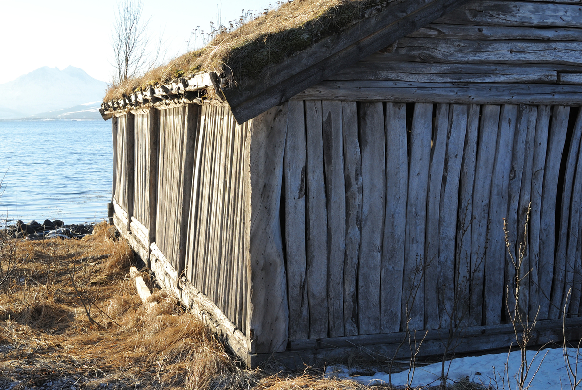 I notat fra 1959 skriver Ole Ytreberg: "Det eies av brødrene Arvesen, Engenes. Opplysninger om naustets alder har jeg ikke fått. Men naustet er laftet i begge røstene og materialet er bjørk. I veggene er rødmalte furubord panelt. Men det stavbårne naustet har tidligere vært skjeltret. Da dette er det eneste bevarte naust av denne typen jeg har påtruffet, er det en sjelden anledning til å sikre naustet for museet."
