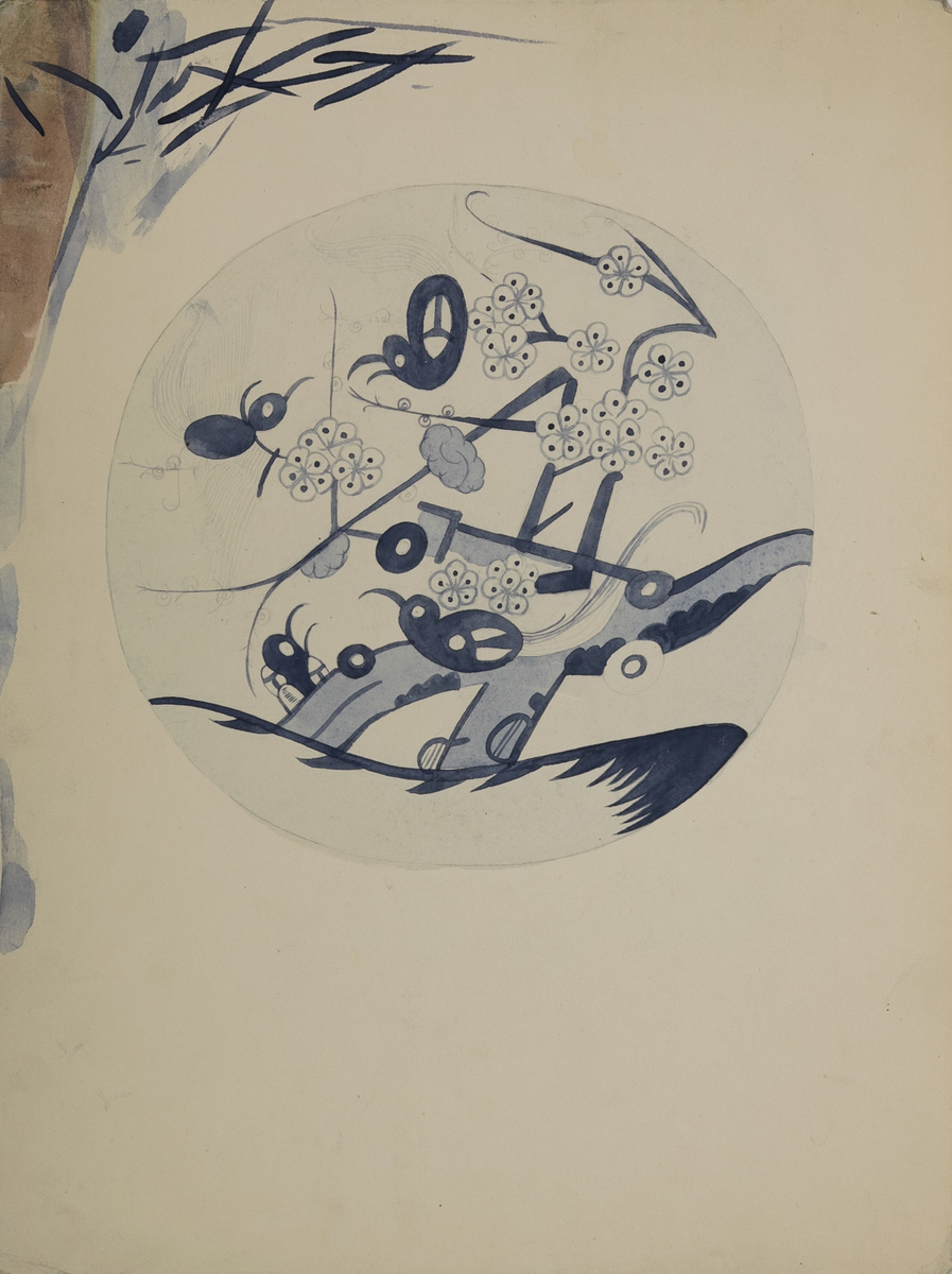 Side 1: Fugler og blomster
Side 2: Figur