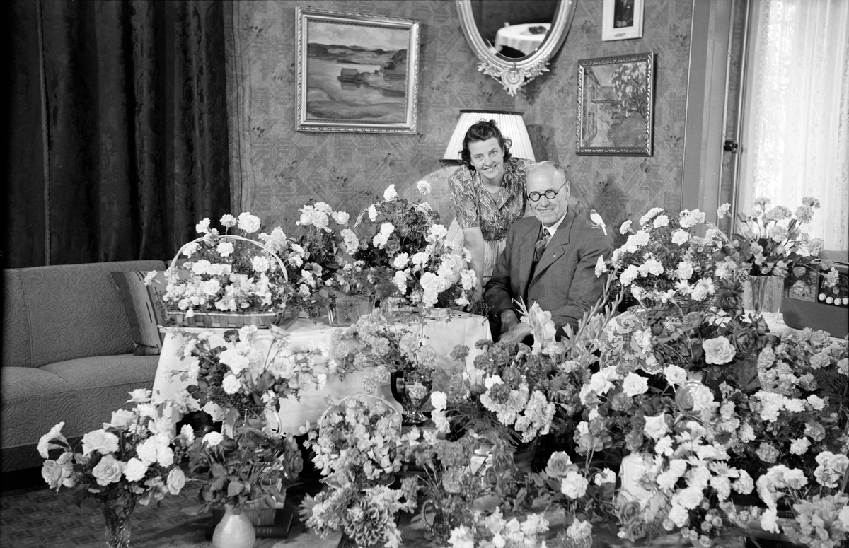 Fotograf Alf Schrøder og datteren Rakel Schrøder på Alf Schrøders 70-årsdag