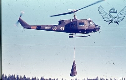 Armésoldat. Helikopter.