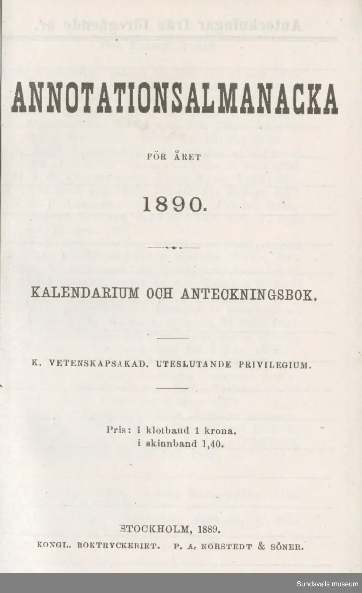 Dagbok. Erik Petter Wallmark (1870-1891) 

E.P. Wallmark föddes på ett hemman i Valla, Selånger. Han var student vid Uppsala universitet och klarade sin fil.kand. på endast två terminer.  E.P. Wallmark var sjuk i tbc och avled endast 20 år gammal. 
Anteckningarna, skrivna mellan 1888-1891, rör bland annat hans tid i Uppsala och sjukdomens förlopp. 


Se länkade filer för komplett dadbok.