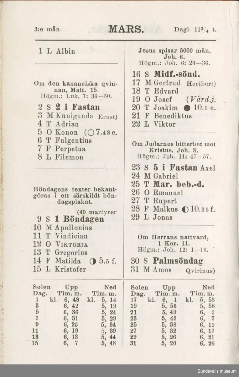 Dagbok. Erik Petter Wallmark (1870-1891) 

E.P. Wallmark föddes på ett hemman i Valla, Selånger. Han var student vid Uppsala universitet och klarade sin fil.kand. på endast två terminer.  E.P. Wallmark var sjuk i tbc och avled endast 20 år gammal. 
Anteckningarna, skrivna mellan 1888-1891, rör bland annat hans tid i Uppsala och sjukdomens förlopp. 


Se länkade filer för komplett dadbok.