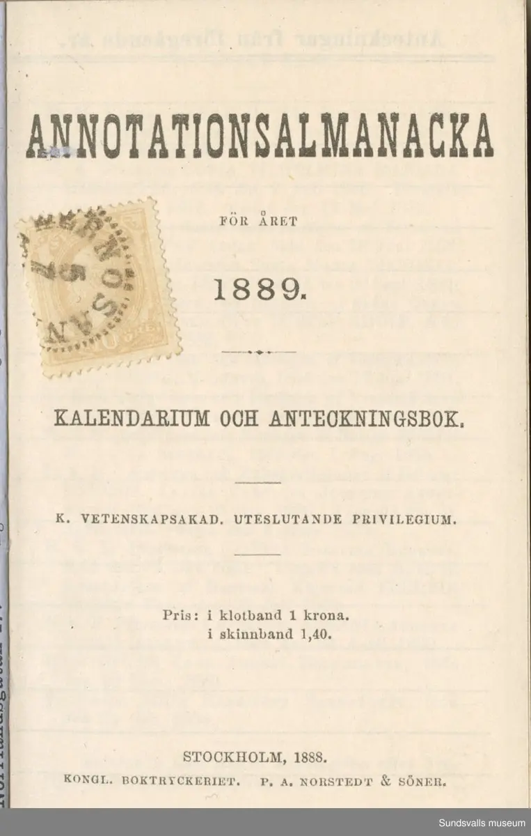 Dagbok. Erik Petter Wallmark (1870-1891) 

E.P. Wallmark föddes på ett hemman i Valla, Selånger. Han var student vid Uppsala universitet och klarade sin fil.kand. på endast två terminer.  E.P. Wallmark var sjuk i tbc och avled endast 20 år gammal. 
Anteckningarna, skrivna mellan 1888-1891, rör bland annat hans tid i Uppsala och sjukdomens förlopp. 

Se länkade filer för komplett dagbok