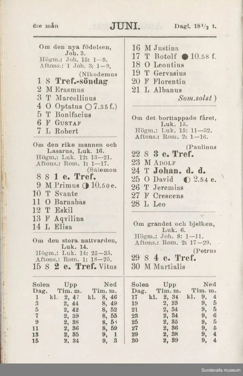 Dagbok. Erik Petter Wallmark (1870-1891) 

E.P. Wallmark föddes på ett hemman i Valla, Selånger. Han var student vid Uppsala universitet och klarade sin fil.kand. på endast två terminer.  E.P. Wallmark var sjuk i tbc och avled endast 20 år gammal. 
Anteckningarna, skrivna mellan 1888-1891, rör bland annat hans tid i Uppsala och sjukdomens förlopp. 


Se länkade filer för komplett dadbok.