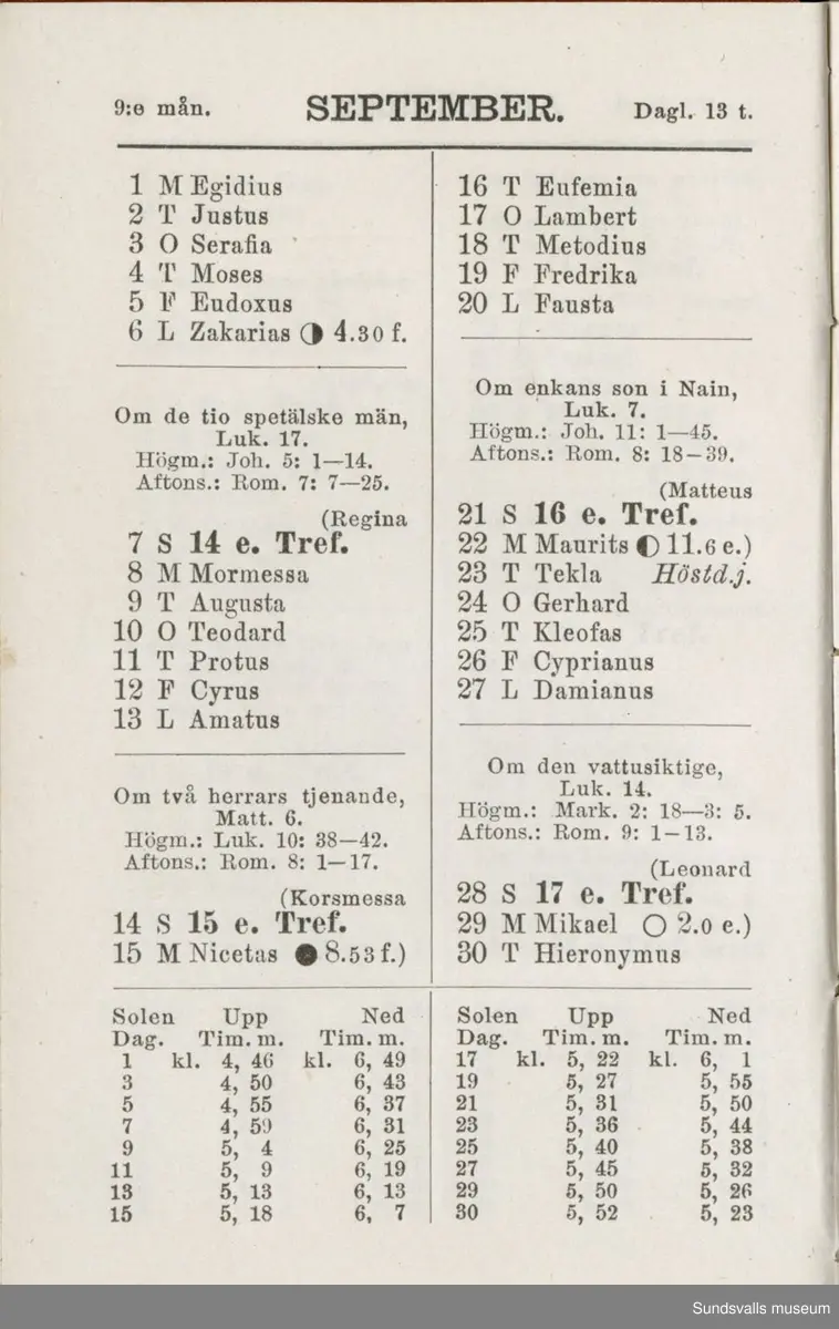 Dagbok. Erik Petter Wallmark (1870-1891) 

E.P. Wallmark föddes på ett hemman i Valla, Selånger. Han var student vid Uppsala universitet och klarade sin fil.kand. på endast två terminer.  E.P. Wallmark var sjuk i tbc och avled endast 20 år gammal. 
Anteckningarna, skrivna mellan 1888-1891, rör bland annat hans tid i Uppsala och sjukdomens förlopp. 


Se länkade filer för komplett dadbok.