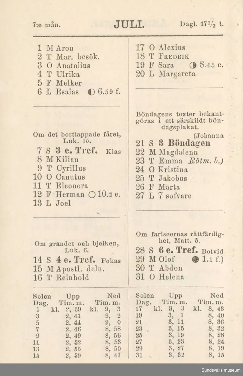 Dagbok. Erik Petter Wallmark (1870-1891) 

E.P. Wallmark föddes på ett hemman i Valla, Selånger. Han var student vid Uppsala universitet och klarade sin fil.kand. på endast två terminer.  E.P. Wallmark var sjuk i tbc och avled endast 20 år gammal. 
Anteckningarna, skrivna mellan 1888-1891, rör bland annat hans tid i Uppsala och sjukdomens förlopp. 

Se länkade filer för komplett dagbok