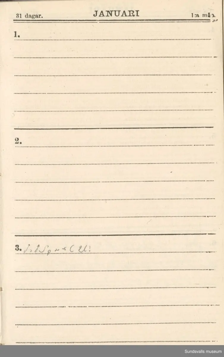 Dagbok. Erik Petter Wallmark (1870-1891) 

E.P. Wallmark föddes på ett hemman i Valla, Selånger. Han var student vid Uppsala universitet och klarade sin fil.kand. på endast två terminer.  E.P. Wallmark var sjuk i tbc och avled endast 20 år gammal. 
Anteckningarna, skrivna mellan 1888-1891, rör bland annat hans tid i Uppsala och sjukdomens förlopp. 

Se länkade filer för komplett dagbok