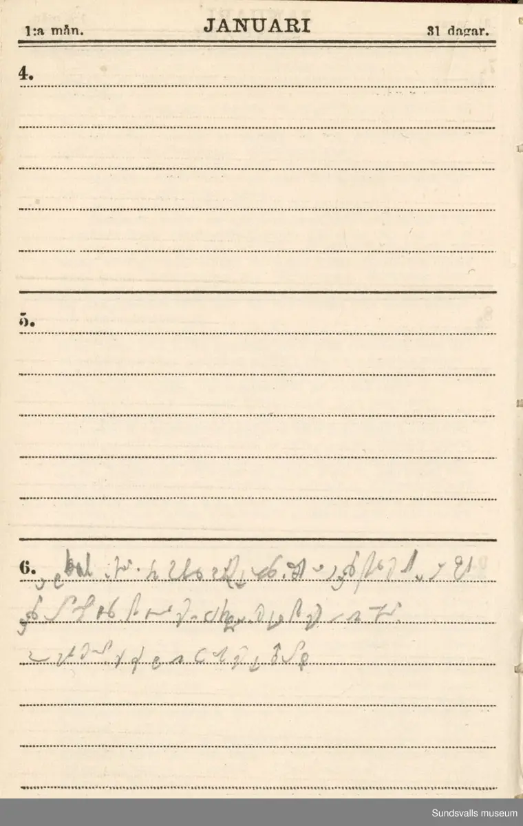 Dagbok. Erik Petter Wallmark (1870-1891) 

E.P. Wallmark föddes på ett hemman i Valla, Selånger. Han var student vid Uppsala universitet och klarade sin fil.kand. på endast två terminer.  E.P. Wallmark var sjuk i tbc och avled endast 20 år gammal. 
Anteckningarna, skrivna mellan 1888-1891, rör bland annat hans tid i Uppsala och sjukdomens förlopp. 

Se länkade filer för komplett dagbok