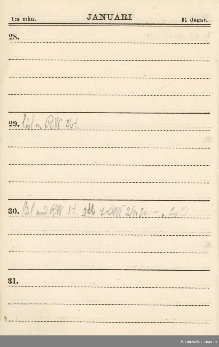 Dagbok. Erik Petter Wallmark (1870-1891) 

E.P. Wallmark föddes på ett hemman i Valla, Selånger. Han var student vid Uppsala universitet och klarade sin fil.kand. på endast två terminer.  E.P. Wallmark var sjuk i tbc och avled endast 20 år gammal. 
Anteckningarna, skrivna mellan 1888-1891, rör bland annat hans tid i Uppsala och sjukdomens förlopp. 

Se länkade filer för komplett dagbok