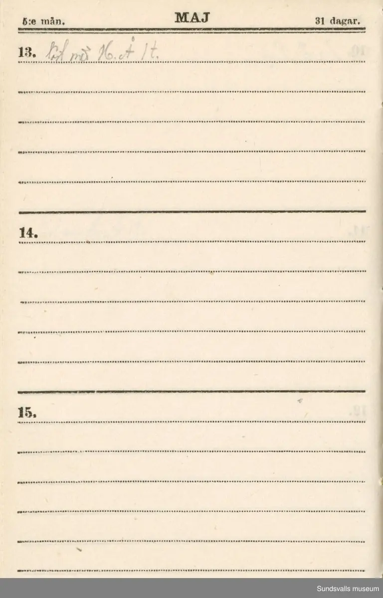 Dagbok. Erik Petter Wallmark (1870-1891) 

E.P. Wallmark föddes på ett hemman i Valla, Selånger. Han var student vid Uppsala universitet och klarade sin fil.kand. på endast två terminer.  E.P. Wallmark var sjuk i tbc och avled endast 20 år gammal. 
Anteckningarna, skrivna mellan 1888-1891, rör bland annat hans tid i Uppsala och sjukdomens förlopp. 

Se länkade filer för komplett dagbok