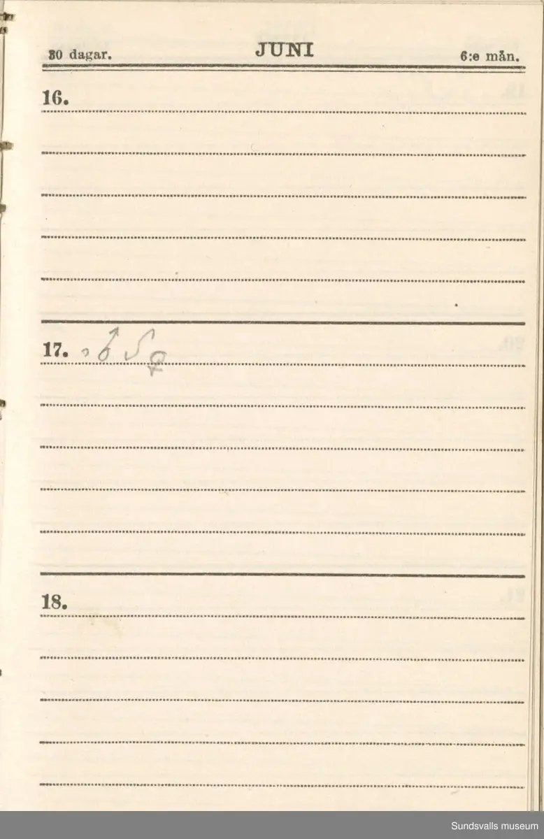 Dagbok. Erik Petter Wallmark (1870-1891) 

E.P. Wallmark föddes på ett hemman i Valla, Selånger. Han var student vid Uppsala universitet och klarade sin fil.kand. på endast två terminer.  E.P. Wallmark var sjuk i tbc och avled endast 20 år gammal. 
Anteckningarna, skrivna mellan 1888-1891, rör bland annat hans tid i Uppsala och sjukdomens förlopp. 

Se länkade filer för komplett dagbok